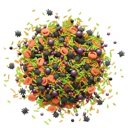 Posypka cukrowa na tort halloween dynia pająk pałeczki mix na babeczki 50g