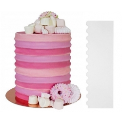 Packa szpatułka skrobka cukiernicza grzebień dekorator tynk wzór tort 26cm