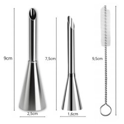 Szpryca do paczków 3szt tylka cukiernicza do nadziewania rękaw cukierniczy