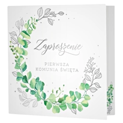 Zaproszenia na komunię 10 sztuk IHS napis Pierwsza Komunia Święta