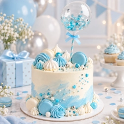 Balon transparentny na patyczku do tortu konfetti ozdoby na tort Balon transparentny na patyczku do tortu konfetti ozdoby na tort