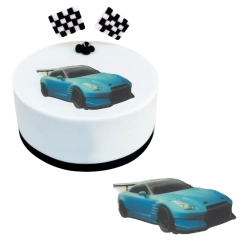Figurka cukrowa ozdoby na tort samochód dekoracje urodzinowe auto sportowe