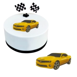 Figurka cukrowa ozdoby na tort samochód dekoracje urodzinowe auto sportowe