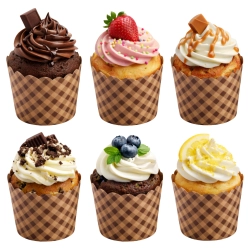 Papierowe foremki papilotki do muffinek babeczek 6szt