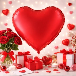 Balon foliowy duży czerwone serce dekoracje prezent na walentynki 45cm