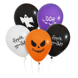 Balony halloween lateksowe ozdoby dekoracje halloween pająk dynia pajęczyna kościotrupy 10szt