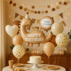 Balon foliowy dekoracja dinozaur dino urodziny na hel powietrze 10szt