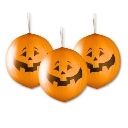 Balony lateksowe uśmiechnięte dynie halloween 3szt