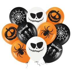 Balony lateksowe 10szt dynia pająk duch pajęczyna kościotrupy dekoracje halloween