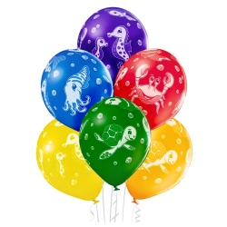 Balony lateksowe zwierzęta morskie dekoracje urodzinowe ozdoby kolorowe 6 sztuk