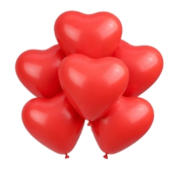 Balony lateksowe duże czerwone serce dekoracje prezent na walentynki 28cm 6szt