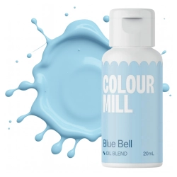 Barwnik olejowy do mas tłustych kremu czekolady błękitny blue bell colour mill 20ml