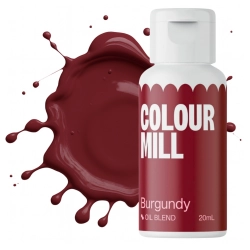 Barwnik olejowy do mas tłustych kremu czekolady czerwony burgund colour mill 20ml