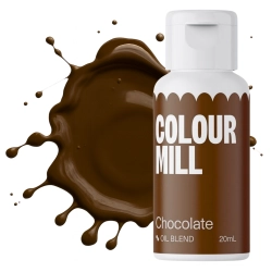 Barwnik olejowy do mas tłustych kremu czekolady brązowy chocolate colour mill 20ml