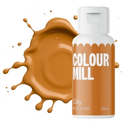 Barwnik olejowy do mas tłustych kremu czekolady brązowy clay colour mill 20ml