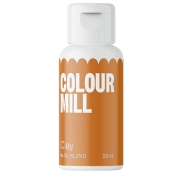 Barwnik olejowy do mas tłustych kremu czekolady brązowy clay colour mill 20ml