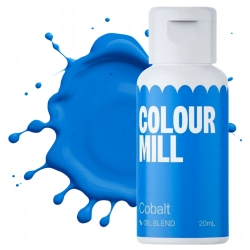 Barwnik olejowy do mas tłustych kremu czekolady niebieski cobalt colour mill 20ml