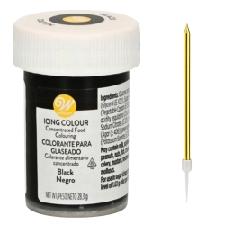Barwnik spożywczy w żelu kolor czarny Wilton i świeczka
