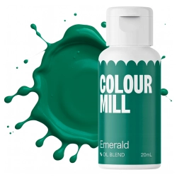 Barwnik olejowy do mas tłustych kremu czekolady zielony emerald colour mill 20ml