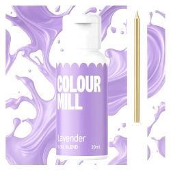 BARWNIK OLEJOWY DO MAS TŁUSTYCH KREMÓW CZEKOLADY FIOLETOWY colour mill 20ml świeczka w prezencie