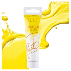 BARWNIK spożywczy w żelu ŻÓŁTY LEMON DO TORTU fractal TUBKA 30g