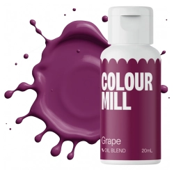 Barwnik olejowy do mas tłustych kremu czekolady fioletowy grape colour mill 20ml