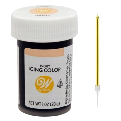 Wilton barwnik spożywczy w żelu do tortu kość słoniowa ecru ivory i świeczka
