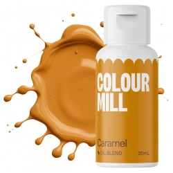 Barwnik olejowy do mas tłustych kremu czekolady karmel caramel colour mill 20ml