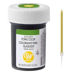 Barwnik spożywczy w żelu kolor zielony ciemny Wilton i świeczka