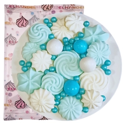 Posypka ozdoby na tort bezy dekoracje urodzinowe kolorowe beziki kulki czekoladowe 65g