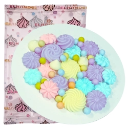 Posypka ozdoby na tort bezy dekoracje urodzinowe kolorowe beziki kulki czekoladowe 65g
