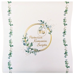 Bieżnik komunijny IHS Pierwsza Komunia Święta ozdoby na stół 5m 40cm