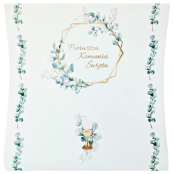 Bieżnik komunijny IHS kielich Pierwsza Komunia Święta ozdoby na stół 5m 40cm