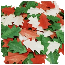 Dekoracje waflowe kolorowe choinki opłatek święta Boże Narodzenie 200 sztuk