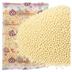 Posypka na tort lody 500g chrupki ryżowe w czekoladzie białe kulki na babeczki