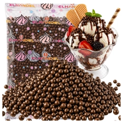 Posypka na tort lody 50g chrupki ryżowe w czekoladzie deserowej kulki na babeczki
