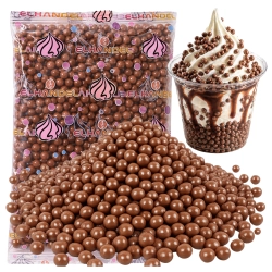 Posypka na tort lody 40g chrupki ryżowe w czekoladzie mleczne kulki na babeczki