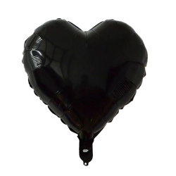 Balon foliowy czarne serce walentynki dekoracja