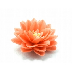 Kwiat lotosu waflowy kolor pomarańczowy do dekoracji tortu 1 szt