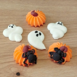 Figurka na tort 6 sztuk dynia duszki pająk dekoracje halloween na babeczki