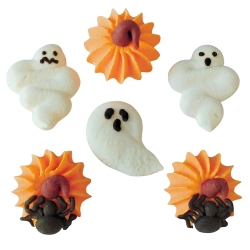 Figurka na tort 6 sztuk dynia duszki pająk dekoracje halloween na babeczki
