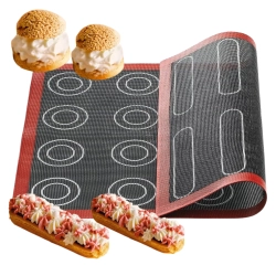 MATA SILIKONOWA do pieczenia PERFOROWANA 40x30 cm ciastka EKLER ptyś
