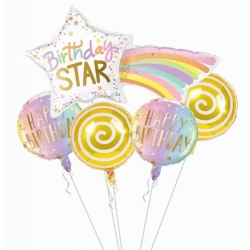 Balon foliowy happy birthday gwiazda