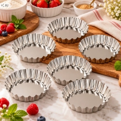 Foremki do pieczenia babeczek tartaletek 6 sztuk korpusy do ciastek 9 cm