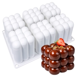 Forma silikonowa do monoporcji foremka do pieczenia sześcian bąble bubble 6 gniazd