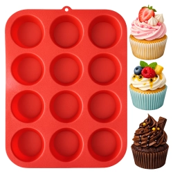 Forma silikonowa do babeczek muffinek deserów 12 gniazd elastyczna