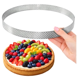 Foremka do tartaletek forma perforowana do pieczenia tarty ring rant średnica 24 cm wysokość 2 cm