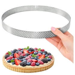 Foremka do tartaletek forma perforowana do pieczenia tarty ring rant średnica 26 cm wysokość 2 cm