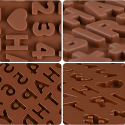 Forma silikonowa ozdoby na tort do czekoladek masy lukru alfabet literki