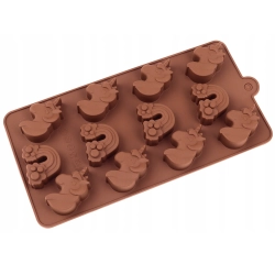 Forma silikonowa do czekolady na żelki jednorożec tęcza unicorn praliny